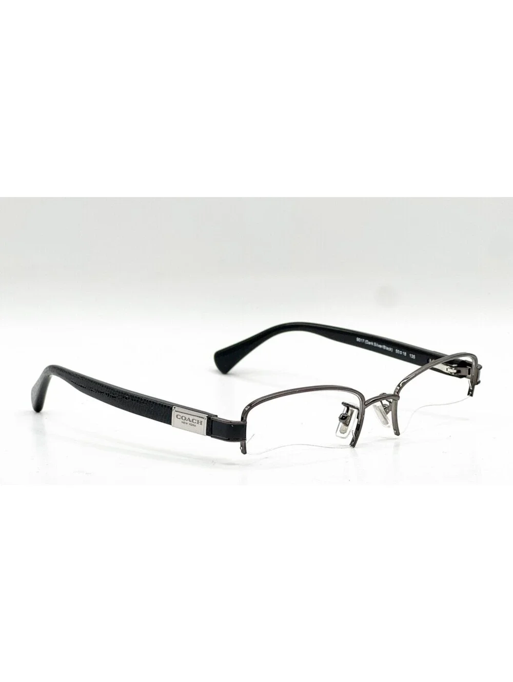 Coach HC 5059 9017 Dark Silver Black Oval Authentic Eyeglass Frames 50-18